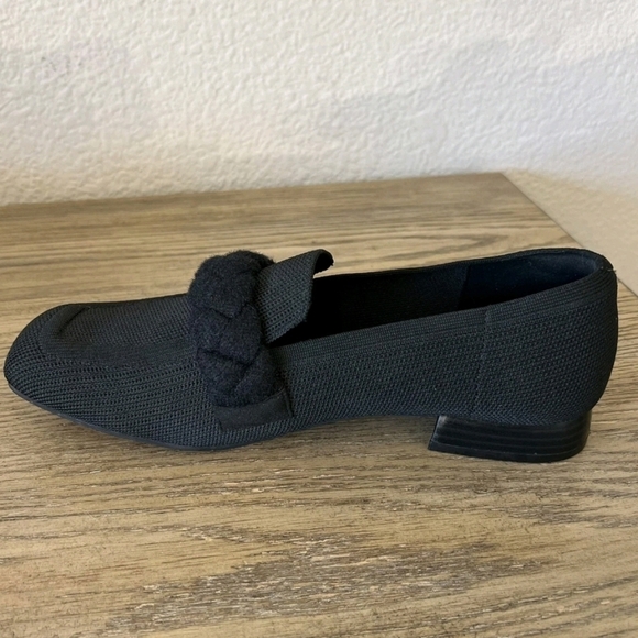 Vivaia Caitlin 2.0 Square Toe Knot Loafers Black Eu 43 Us 12 Euc - Picture 5 of 10